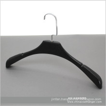 15" Adult Black White Plastic Suit Coat Hanger for Clothes